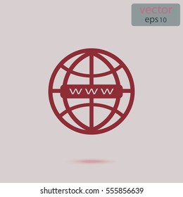 WWW icon, web design element