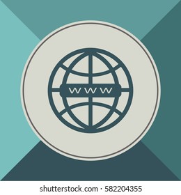 WWW icon, web design element