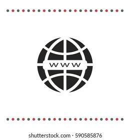 WWW icon, web design element