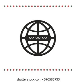 WWW icon, web design element