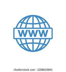 icono www, vector de icono web