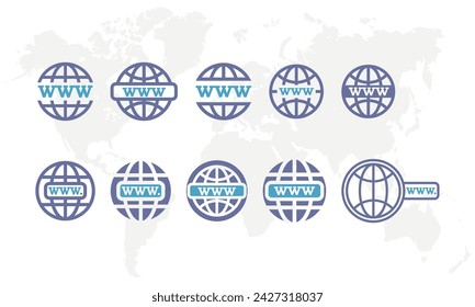 Icono de Www Sitio web Iconos vectoriales gratis
