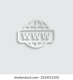 www icon, website icon, internet vector sign
