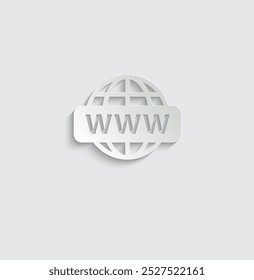 www icon, website icon, internet vector sign