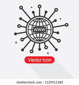 www Icon, Website Symbol Vector Illustration Eps10