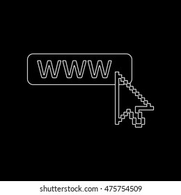 www icon  - white vector icon