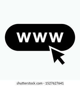 WWW Icon. World Wide Web Vector, Internet Access Sign and Symbol for Design, Presentation, Website or Apps Elements.