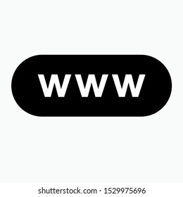 WWW Icon. World Wide Web Vector, Internet Access Sign and Symbol for Design, Presentation, Website or Apps Elements.,