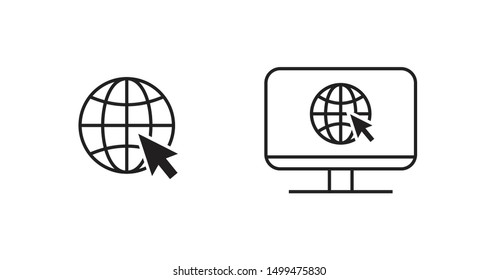 www, internet conection icons. vector illustration, logo web template.
