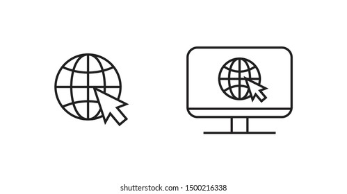 www, internet conection icons. vector illustration, logo web template.