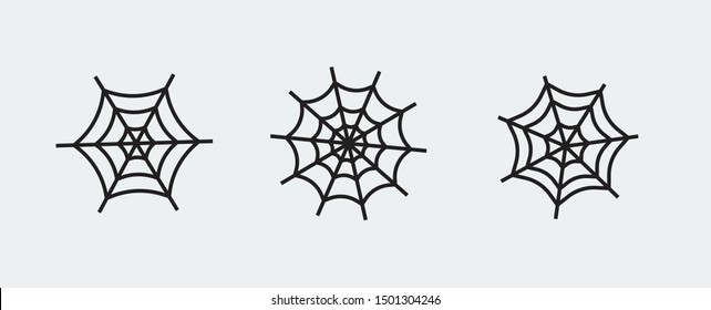 www, internet conection icons. vector illustration, logo spiderweb template.