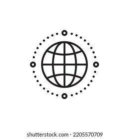 www, iconos de conexión a internet. ilustración vectorial, plantilla web de logotipo. signo de red global