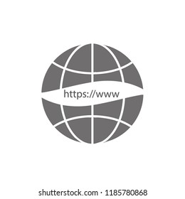 WWW internet favicon icon illustration for design