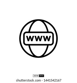 www Internet icon, design inspiration vector template for interface 