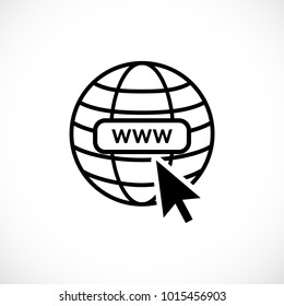 www internet icon favicon with arrow mouse cursor