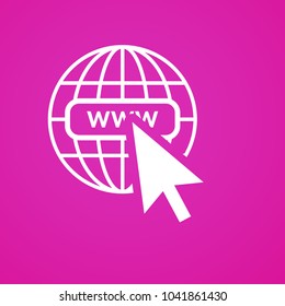 www internet icon favicon with arrow mouse cursor