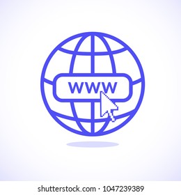 www internet icon favicon with arrow mouse cursor