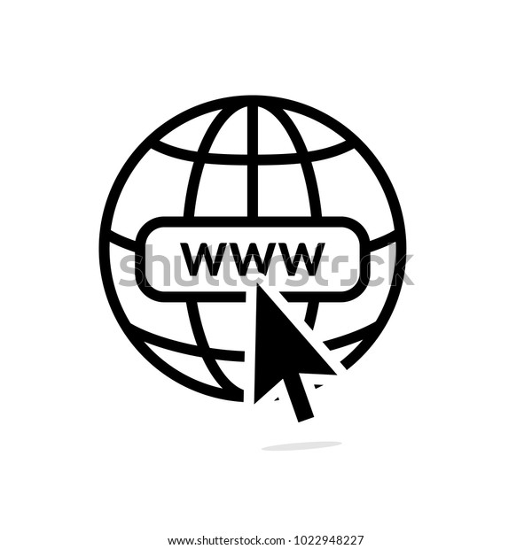 Wwwインターネットアイコン矢印カーソルとお気に入りアイコン のベクター画像素材 ロイヤリティフリー