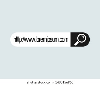 WWW internet search bar icon isolated on background.  Tool for web site, app, ui and logo