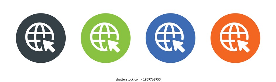 Www. Internet, website icons set sign. Network concept