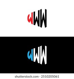 WWW-Brief-Logo, Vektordesign, WWW einfaches und modernes Logo. WWW luxuriöses Alphabet Design