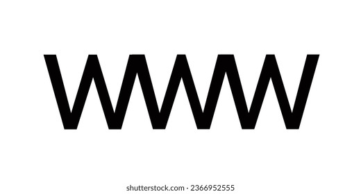 WWW line illustration icon. Vector illustration isolated on a white background.