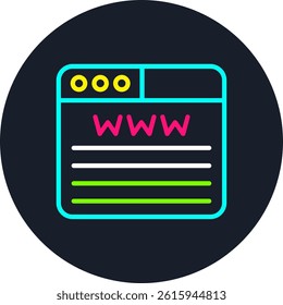 Www Line Multi Colour Circle
