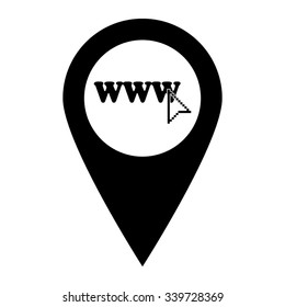 www - map pointer vector icon