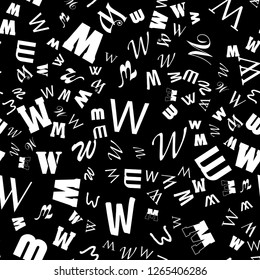 www network internet concept. Letters, alphabet, education, school concept. Seamless vector EPS 10 pattern. Flat style
