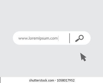 www search bar icon isolated on white background. www search bar icon for web site, app, ui and logo. Creative art concept, vector illustration, eps 10