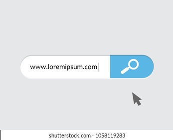 www search bar icon isolated on white background. www search bar icon for web site, app, ui and logo. Creative art concept, vector illustration, eps 10