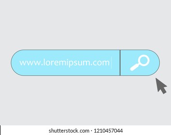 www search bar icon isolated on gray background. www search bar icon for web site template, app, ui and logo. Creative business concept, vector illustration, eps 10
