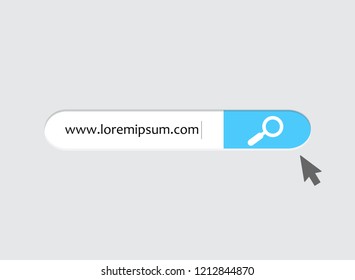 www search bar icon isolated on gray background. www search bar icon for web site template, app, ui and logo. Creative business concept, vector illustration, eps 10