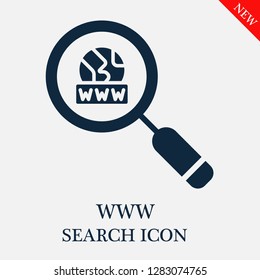 Www search icon. Editable Www search icon for web or mobile.