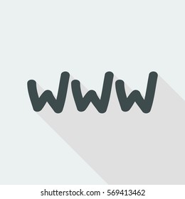 "WWW" stylized - Vector flat minimal icon