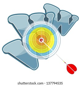 www target: vector concept