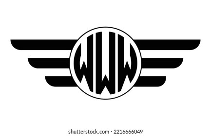 WWW three-letter initial logo design vector template, monogram, abstract, wordmark, letter mark, business, typography, flat, minimalist, brand, initial letter logo, symbol, geometric,  isolated,