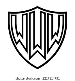 WWW mit drei Buchstaben Schild ikonische Logo-Design Vektorvorlage, Monogramm, abstrakt, Wortmarke, Briefmarke, Gewerbe, Typografie, flach, minimalistisch, Marke, Anfangsbuchstaben Logo, Symbol, geometrisch, isoliert,