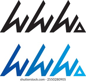 WWW Triangle Logo-Design, Symbol, Symbol, Vektordatei 