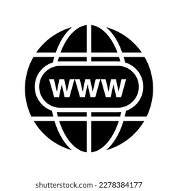www vector icon, flat vector illustration for web site or mobile app 