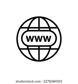 www vector icon, flat vector illustration for web site or mobile app.eps