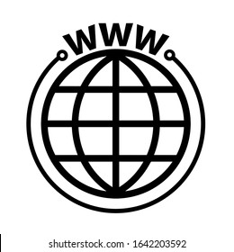 www vector icon. internet sign
