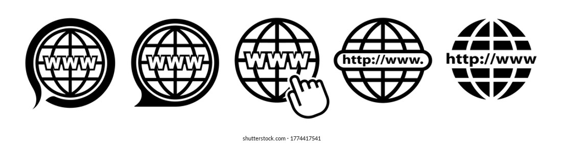 www vector icon	on white background