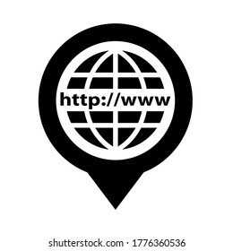 www vector icon	on white background