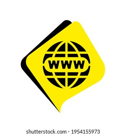 www vector icon	on white background