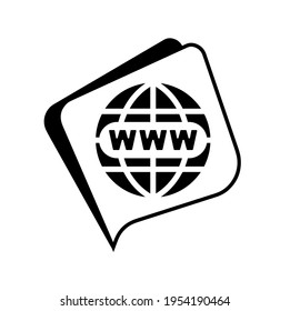 www vector icon	on white background
