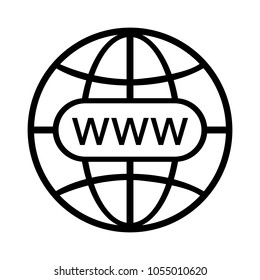 www vector icon, website symbol. Modern, simple flat vector illu