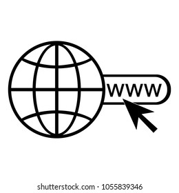 www vector icon, website symbol