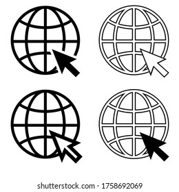 WWW Vector Icon. World Wide Web illustration sign, Internet Access Symbol. web site logo.