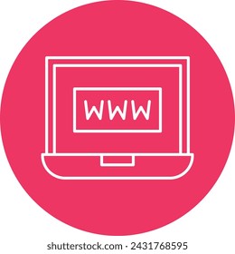 WWW Vektorlinien-Symboldesign  